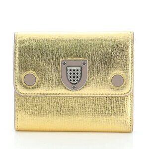 NWT Authentic Christian Dior Diorama Wallet in gold